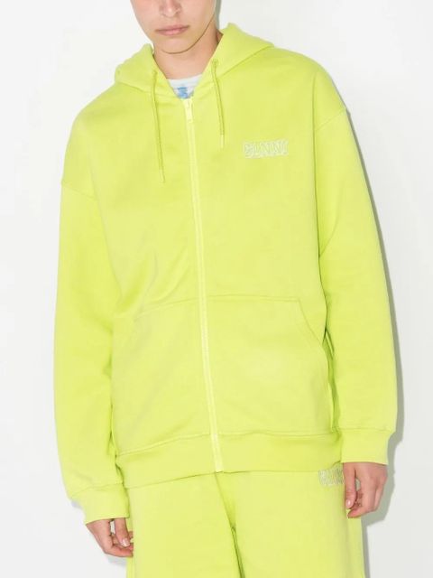 GANNI Software Isoli zipped hoodie - Green - zdjęcie produktu nr 2