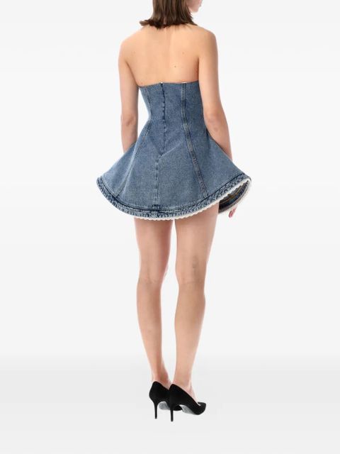 Magda Butrym bustier lace-trim dress - Blue - zdjęcie produktu nr 2