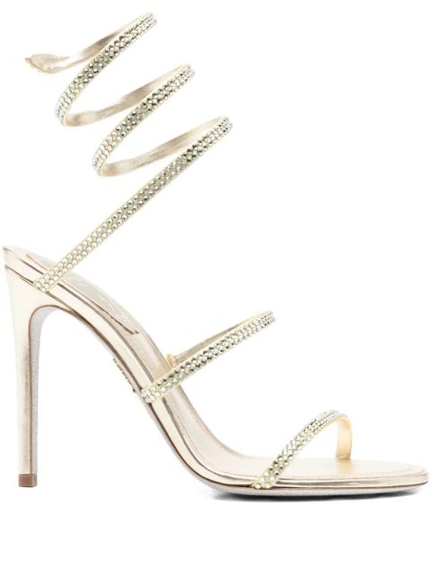 René Caovilla 105mm Cleo spiral heeled sandals - Yellow - zdjęcie produktu nr 1