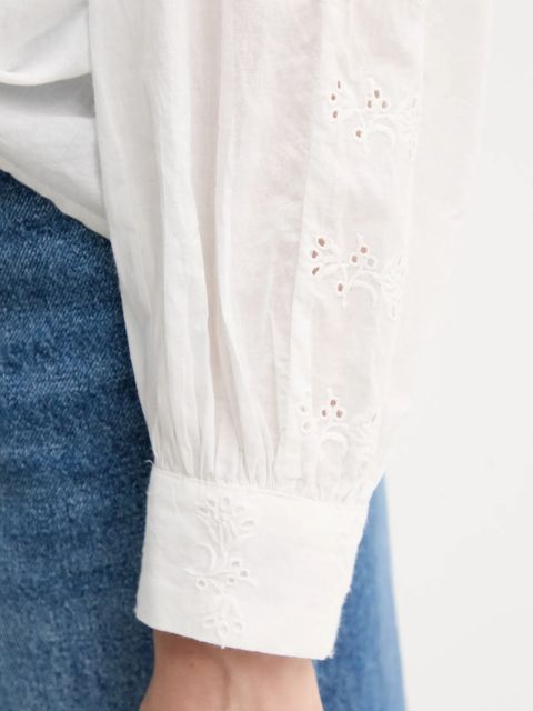 Hoss Intropia koszula bawełniana damska kolor biały regular z kołnierzykiem klasycznym 6282672