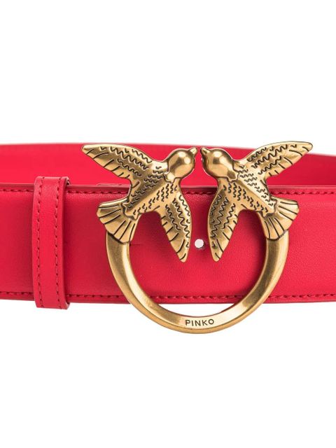 PINKO Love Berry leather belt - Red - zdjęcie produktu nr 2