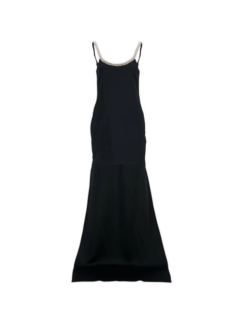 TOM FORD crystal asymmetrical-trawl maxi dress - Black - zdjęcie produktu nr 1