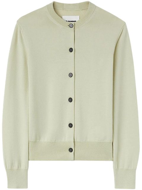 Jil Sander crew-neck wool cardigan - Green - zdjęcie produktu nr 1