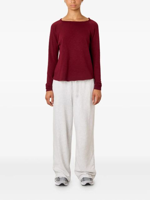 American Vintage raglan sleeve boat neck top - Red