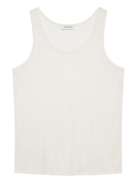 ANINE BING Eugene ribbed sleeveless top - White - zdjęcie produktu nr 1