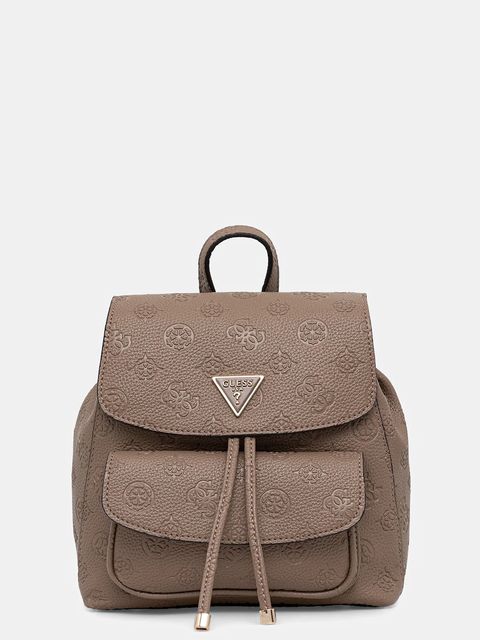 Guess plecak CRESIDIA damski kolor beżowy mały z aplikacją HWPD98 88310