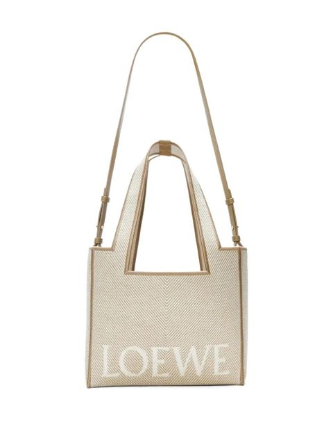 LOEWE medium herringbone-pattern tote bag - Neutrals - zdjęcie produktu nr 2