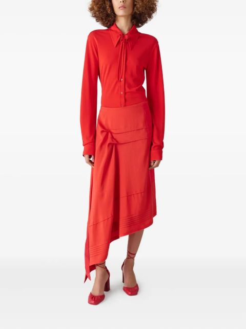 LEMAIRE pleated asymmetric skirt - Red - zdjęcie produktu nr 2