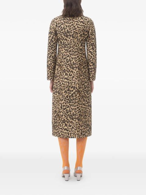 Valentino Garavani cloth coat in animalier print - Neutrals