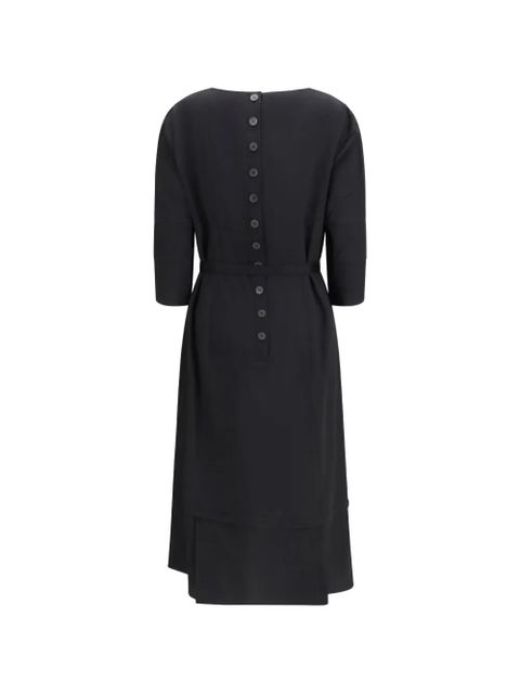 Prada belted-waist midi dress - Black - zdjęcie produktu nr 2