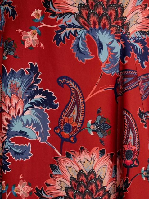 FARM Rio floral maxi skirt - Red