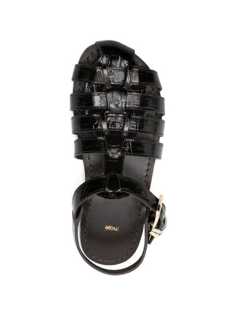 Maje Fidra buckle caged sandals - Black