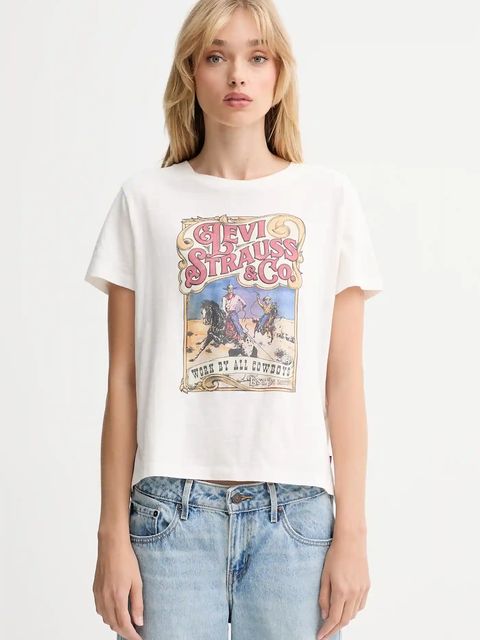 Levi's t-shirt bawełniany damski kolor biały A8804
