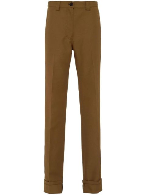 Miu Miu mid-rise straight-leg trousers - Green