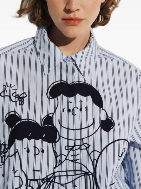 Essentiel Antwerp Peanuts™ embroidery striped shirt - Blue
