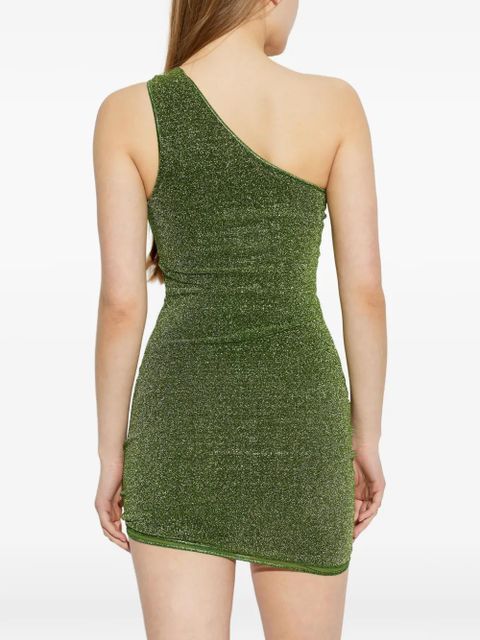 Oséree one-shoulder slit mini dress - Green