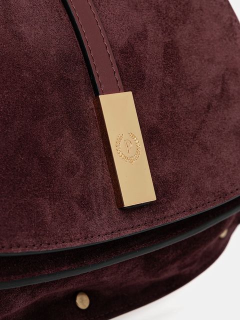 Pollini torebka zamszowa kolor bordowy PC4426PP0N QI1