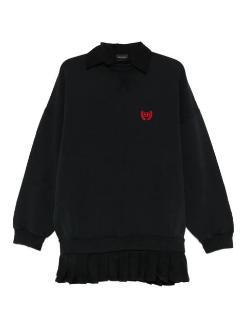 Balenciaga embroidered pleated mini dress - Black - zdjęcie produktu nr 1