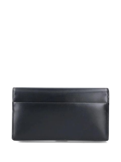 Saint Laurent logo-plaque chain-strap clutch bag - 000 BLACK