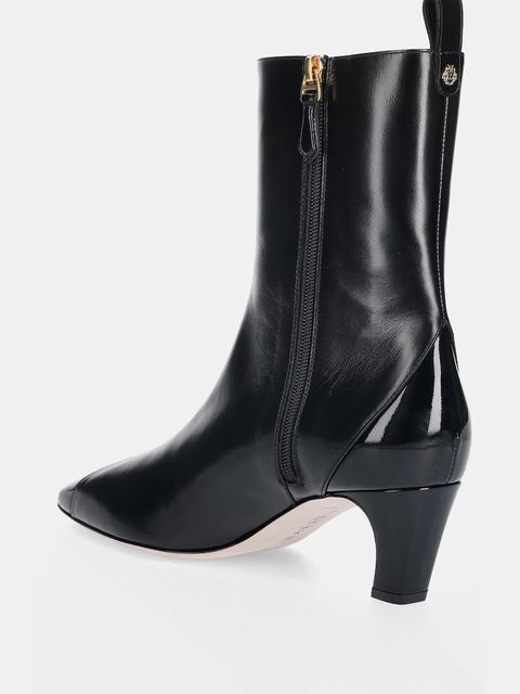 Bally botki skórzane SELISKA 55 damskie kolor czarny na słupku WB5518