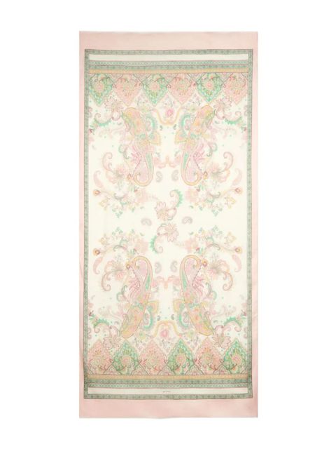ETRO leaf-motif scarf - Pink - zdjęcie produktu nr 1