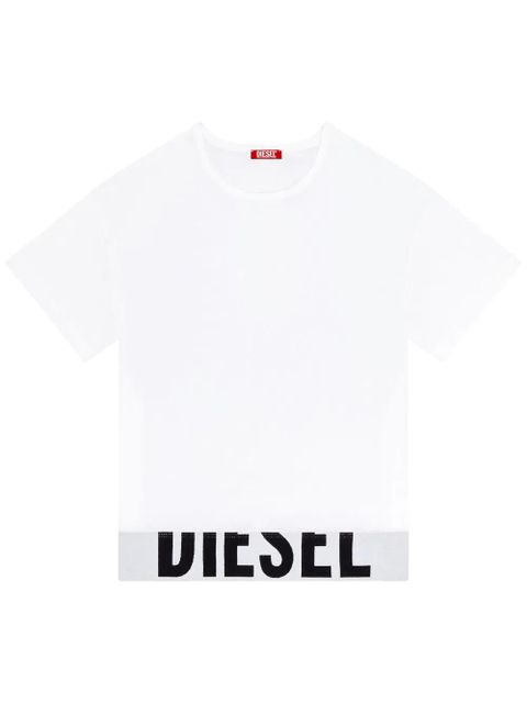 Diesel logo-underband crew-neck crop top - White - zdjęcie produktu nr 1
