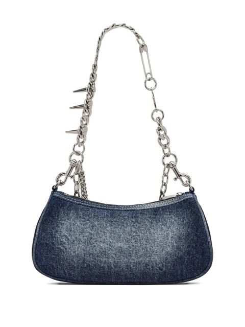 Marc Jacobs denim charm shoulder bag - Blue
