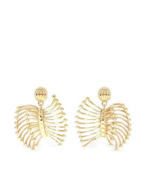 Miu Miu beaded-fan earrings - Gold - zdjęcie produktu nr 1
