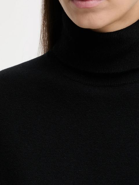 Marc O'Polo sweter damski kolor czarny lekki z golfem 5000007462