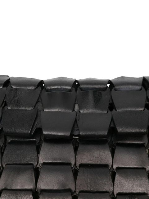 DRAGON DIFFUSION leather woven shoulder bag - Black