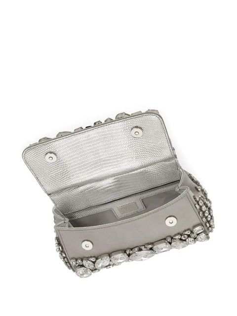Dolce & Gabbana KIM DOLCE&GABBANA small Sicily satin top-handle bag - Silver