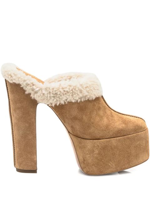 Paris Texas 145mm Malena platform mules - Brown - zdjęcie produktu nr 1