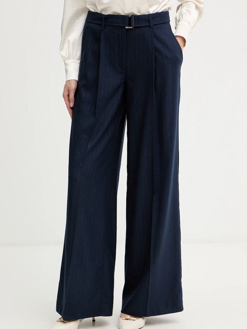 Guess spodnie ZANITA damskie kolor granatowy szerokie high waist W5BB13 W2422 - zdjęcie produktu nr 1