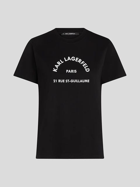 Karl Lagerfeld t-shirt bawełniany damski kolor czarny A3W17105