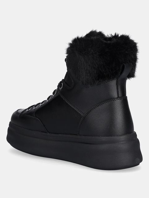 Blauer botki EMERY damskie kolor czarny na platformie ocieplone F5EMERY01/LEA