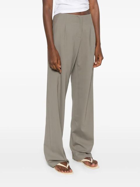 Christopher Esber pleated-front trousers - Green - zdjęcie produktu nr 2