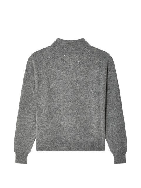 Maison Margiela fine-knit polo shirt - Grey - zdjęcie produktu nr 2