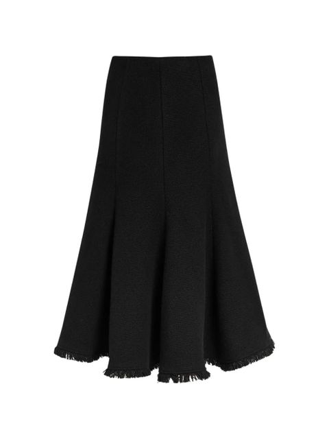 Gabriela Hearst fringed A-line midi skirt - Black - zdjęcie produktu nr 1