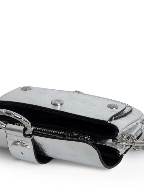 Zadig&Voltaire metallic leather crossbody bag - Silver