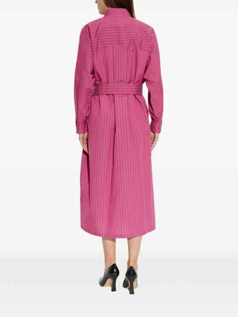 Max Mara belted striped dress - Pink