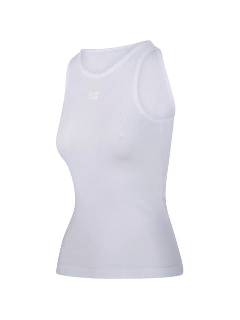 GANNI ribbed top - White