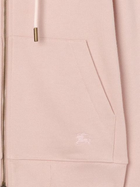 Burberry Check-trim cotton zip hoodie - Pink - zdjęcie produktu nr 2