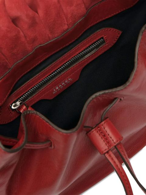 ISABEL MARANT Bolton pleated drawstring shoulder bag - Red