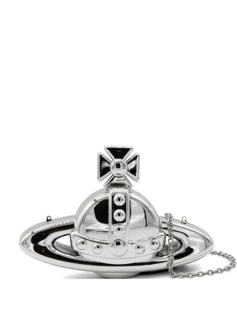 Vivienne Westwood Orb metallic-finish clutch bag - Silver - zdjęcie produktu nr 1