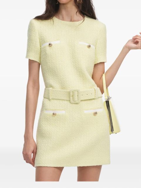 Self-Portrait bouclé dress - Yellow - zdjęcie produktu nr 1