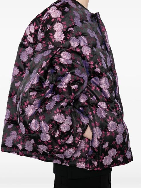 Comme Des Garçons floral detail puffer jacket - Black