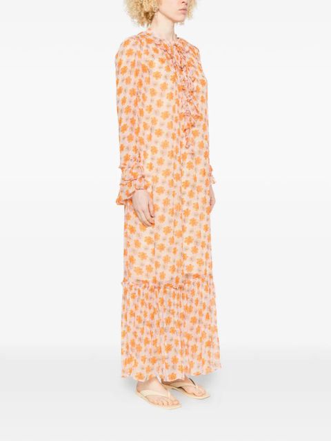 Zadig&Voltaire ruffled floral-print maxi dress - Orange