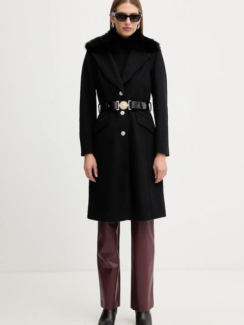 Guess spodnie damskie kolor brązowy proste high waist W5BB75 K8S30 - zdjęcie produktu nr 2