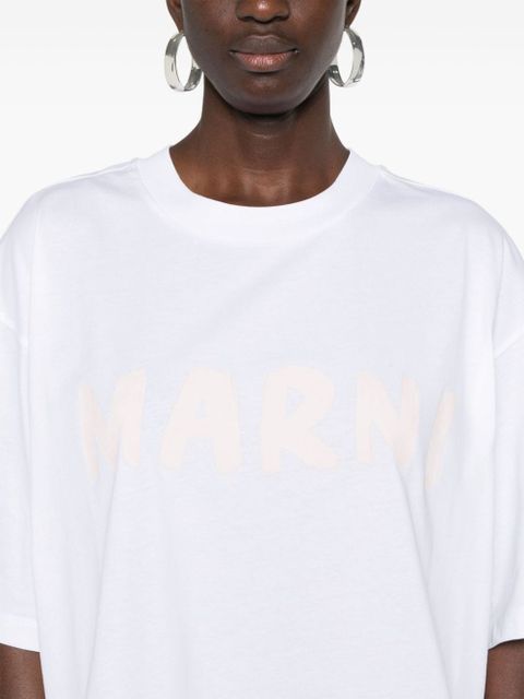 Marni cropped organic cotton T-shirt - White - zdjęcie produktu nr 2