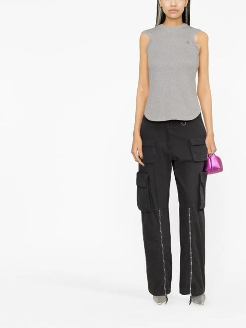 The Attico Reese ribbed tank top - Grey - zdjęcie produktu nr 2